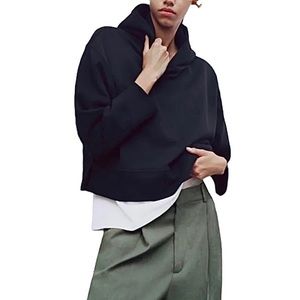 Zara Trafaluc Hoodie Sweatshirt Black & White Size S Oversized